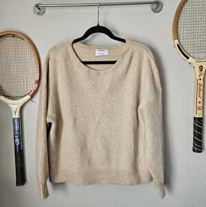 Old Navy Womens Sweater Dolman Sleeve Oatmeal Cream Boxy Crop Neutral Size L